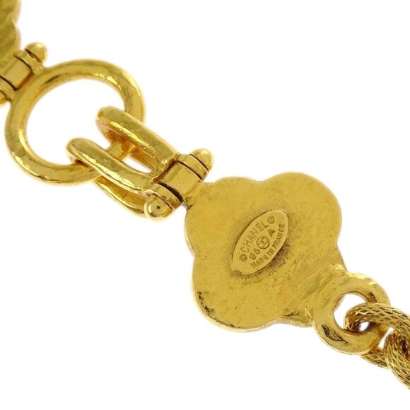 Chanel Clover Chain Pendant Necklace Gold 96A 165816 - Picture 4 of 4
